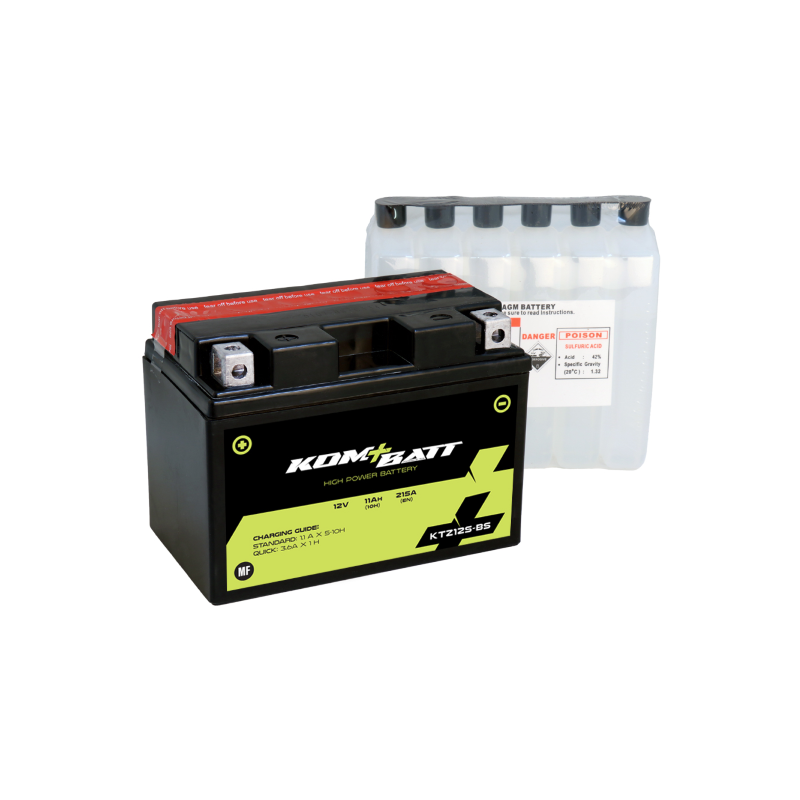 Kombatt Battery Mf KTZ12S-Bs Lead-Acid Batteries Kombatt