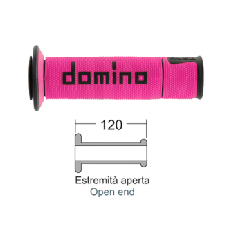 Manopole DOMINO Road-Racing fucsia/nero Domino