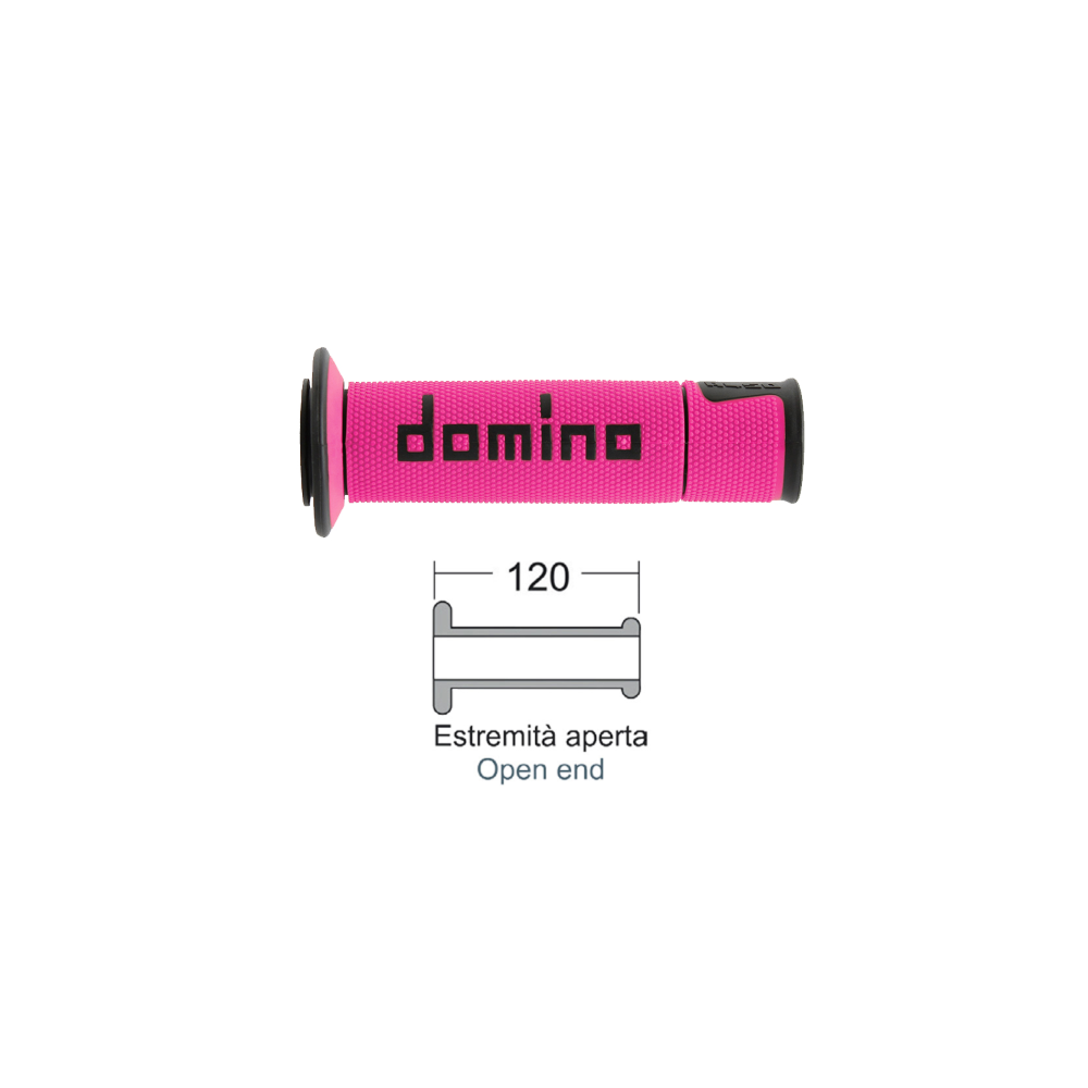 Manopole DOMINO Road-Racing fucsia/nero Domino