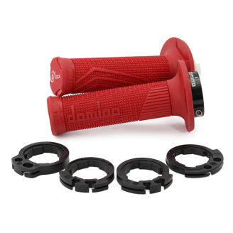 Manopole DOMINO D-lock rosso con ghiere D10046C4200A9-0 - Rosso Domino