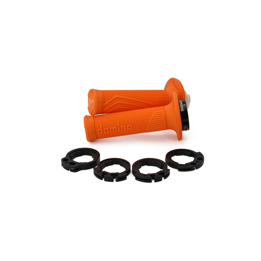 Manopole DOMINO D-lock arancio con ghiere D10046C4500A9-0 - Arancio...