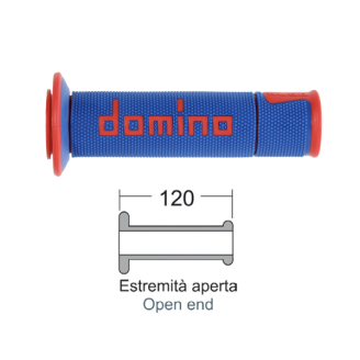 Manopole DOMINO Road-Racing blu/rosso Domino