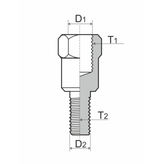 Adattatore specchietto RMS M10 destro - M10 sinistro RMS