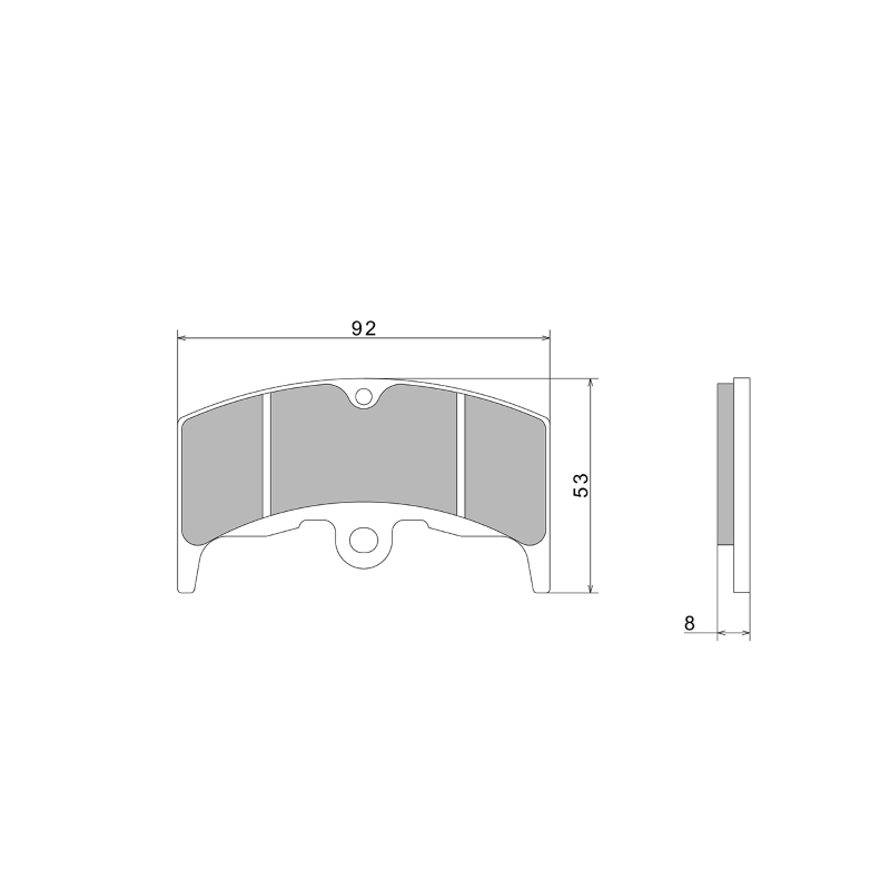 Nissin Brake Pads A0200 Premium Semi-Metallic - 2P-222 Brake Pads Nissin