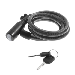 Serrure SPIRALE - 8 x 1500 mm, noir Cadenas et chaînes de vélo Wag