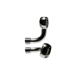 M10 Banjo 90° + 20° Curva Sinistra, Cromato Kits für geflochtene Metallrohre Evok