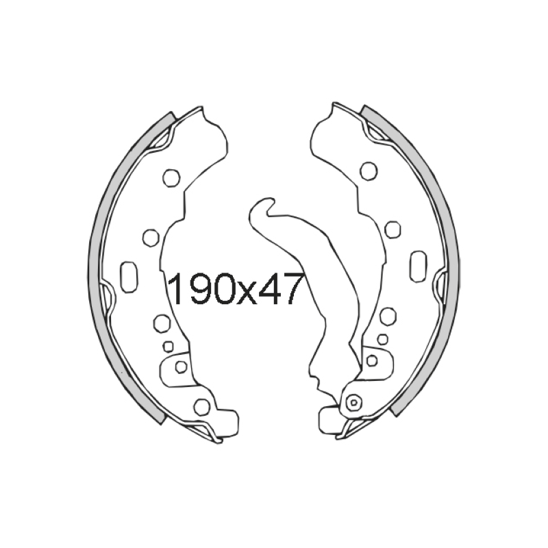 RMS Classic Set Brake shoes Piaggio Ape Tm 703 Brake Shoes Rms Classic