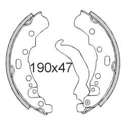 RMS Classic Set Brake shoes Piaggio Ape Tm 703 Brake Shoes Rms Classic