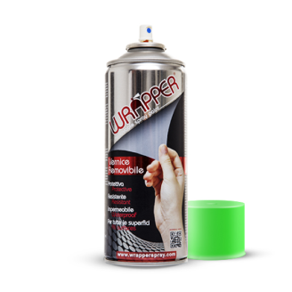 Wrapper Peinture Aérosol Aérosol Fluo Vert 400ml Produits d'atelier Wrapperspray