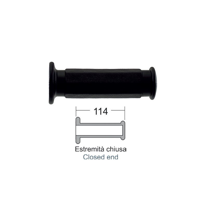 DOMINO Black grips Piaggio CiaoSi 50cc Knobs Domino