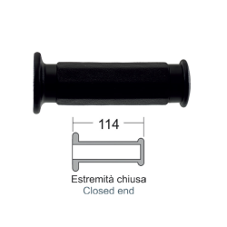 DOMINO Black grips Piaggio CiaoSi 50cc Knobs Domino