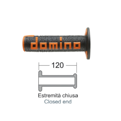 Manopole Domino Off-Road Nero/Arancio
