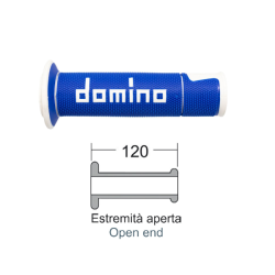 Manopole Domino Road-Racing Blu/Bianco