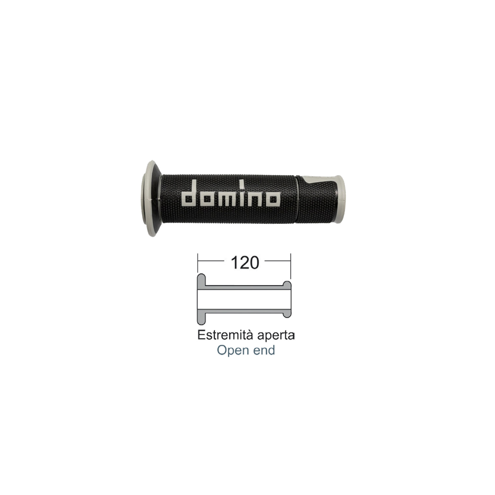 Manopole Domino Road-Racing Nero/Grigio