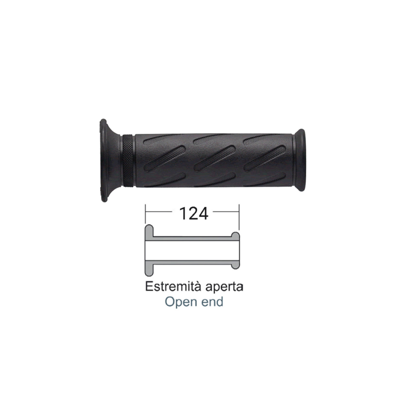 Poignées DOMINO Black Suzuki Style Boutons Domino