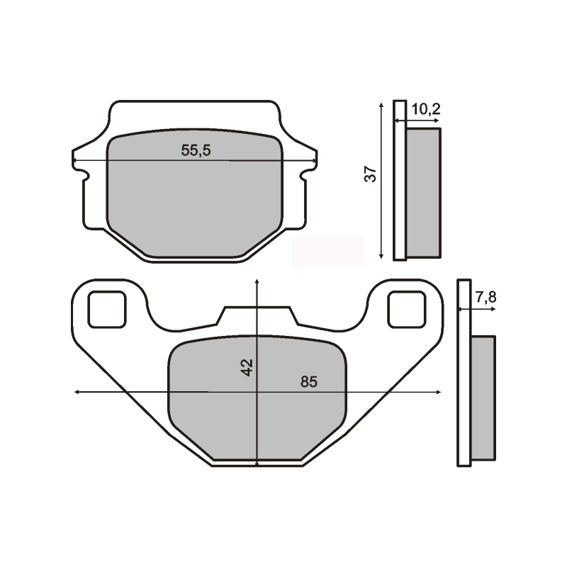 RMS Organic Brake Pads Kawasaki GPZ 500S Brake Pads RMS