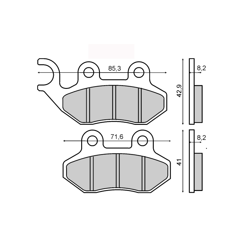 Pastillas Freno Sinter-Tech Cagiva City 50cc Pastillas de freno RMS