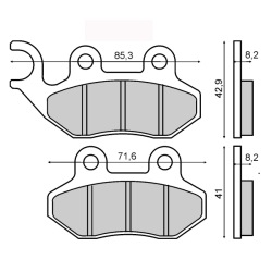 Sinter-Tech Brake Pads Cagiva City 50cc Brake Pads RMS