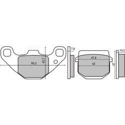 Pastillas de freno orgánicas RMS Gilera Stalker 50cc Pastillas de freno RMS