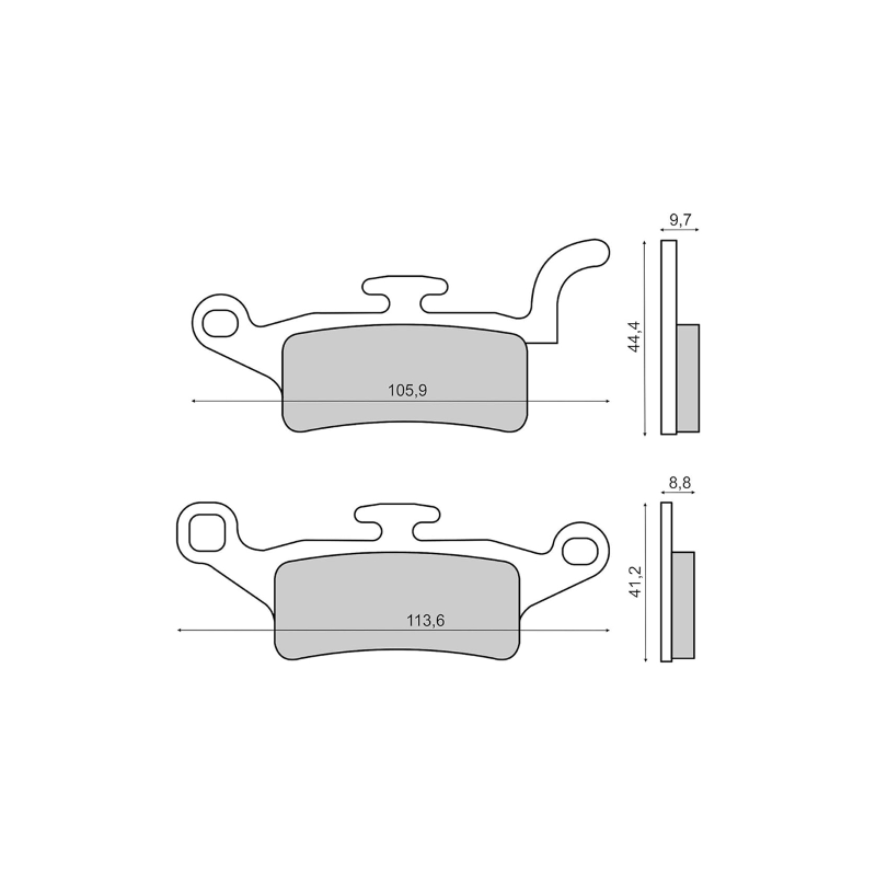 Pastillas Freno Sinter-Tech Mbk 125cc 2010 Pastillas de freno RMS