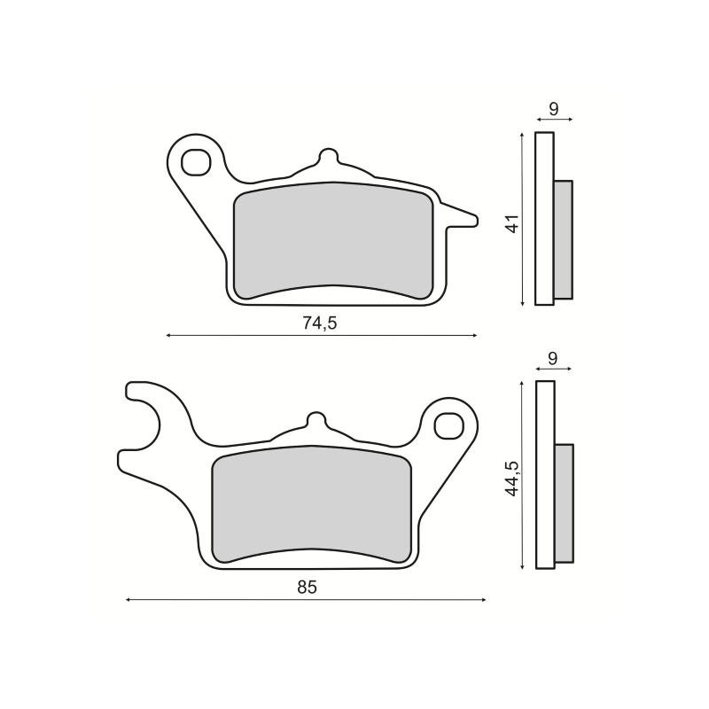 Plaquettes de Frein Organiques RMS Yamaha Tricity 125 Plaquettes de frein RMS