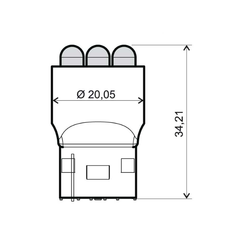Lámpara RMS 12V T20 - naranja Bombillas RMS