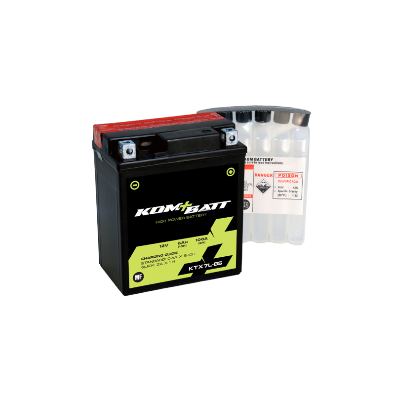 Kombatt Battery Mf KTX7L-Bs Lead-Acid Batteries Kombatt