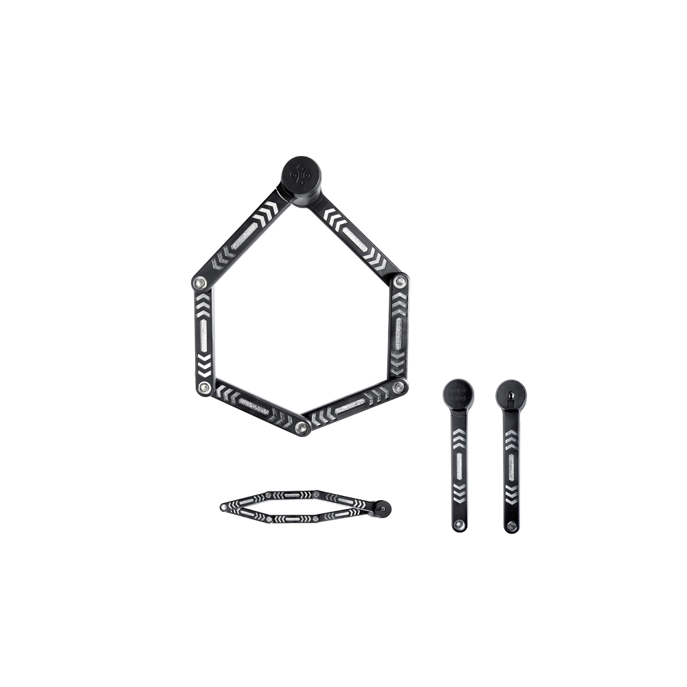 Lucchetto Pieghevole Kryptolock 685 - Nero Argento