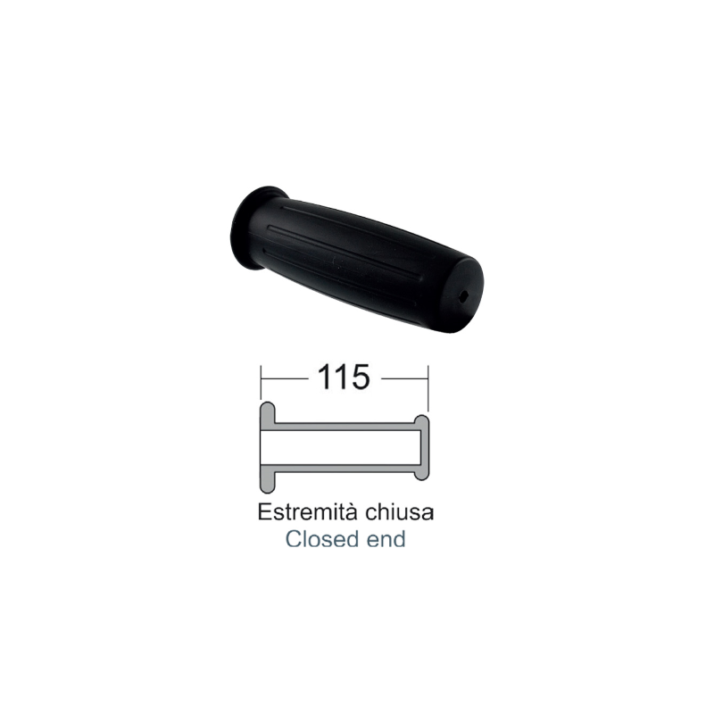 RMS Classic Vintage black grips Knobs Rms Classic