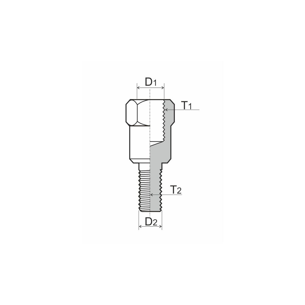 Adattatore specchietto RMS M8 Destro - M10 destro RMS