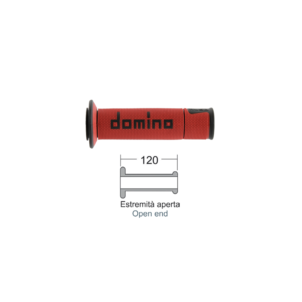 Manopole Domino Road-Racing Rosso/Nero