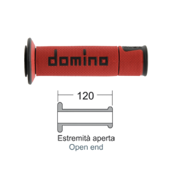 Manopole Domino Road-Racing Rosso/Nero