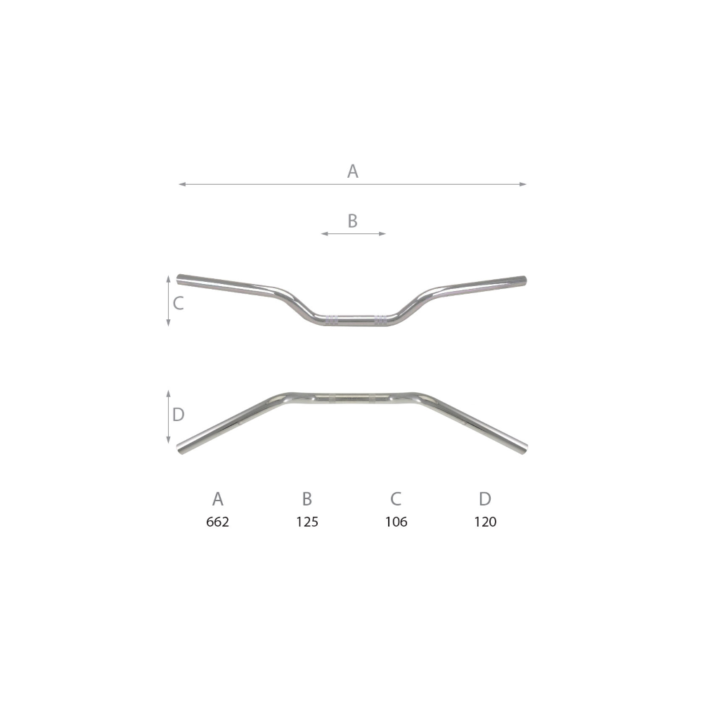Manubrio Stradale Domino L - 662mm