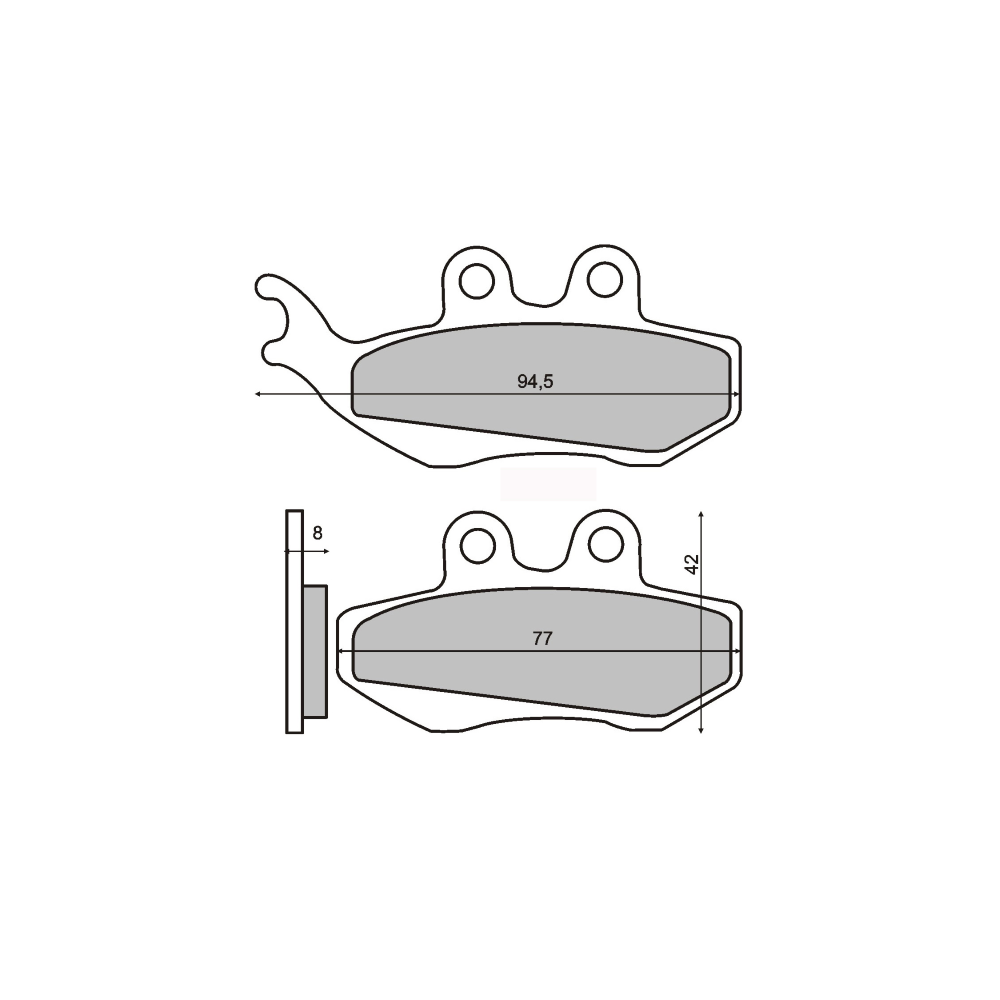 Plaquettes de frein frittées Sinter-Tech Piaggio Hexagon 250cc Plaquettes de frein RMS