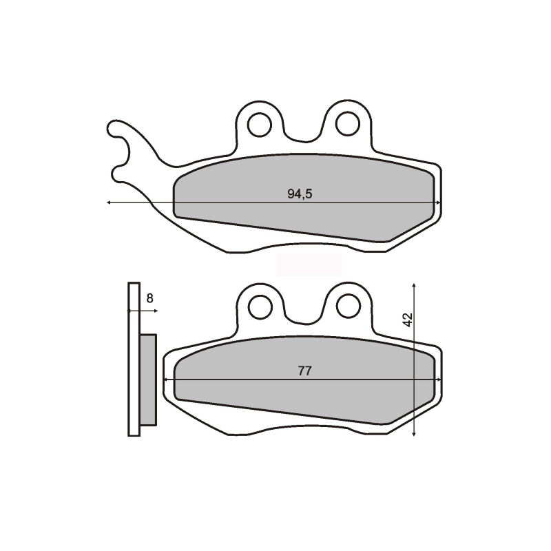 Sinter-Tech Brake Pads Piaggio Hexagon 250cc Brake Pads RMS