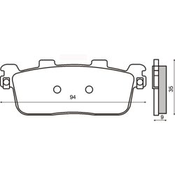 Plaquettes de Frein Frittée Sinter-Tech Kymco XCiting 250cc Plaquettes de frein RMS