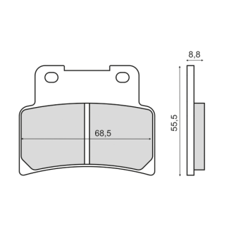 RMS Organic Brake Pads Kymco XCiting 400i Brake Pads RMS