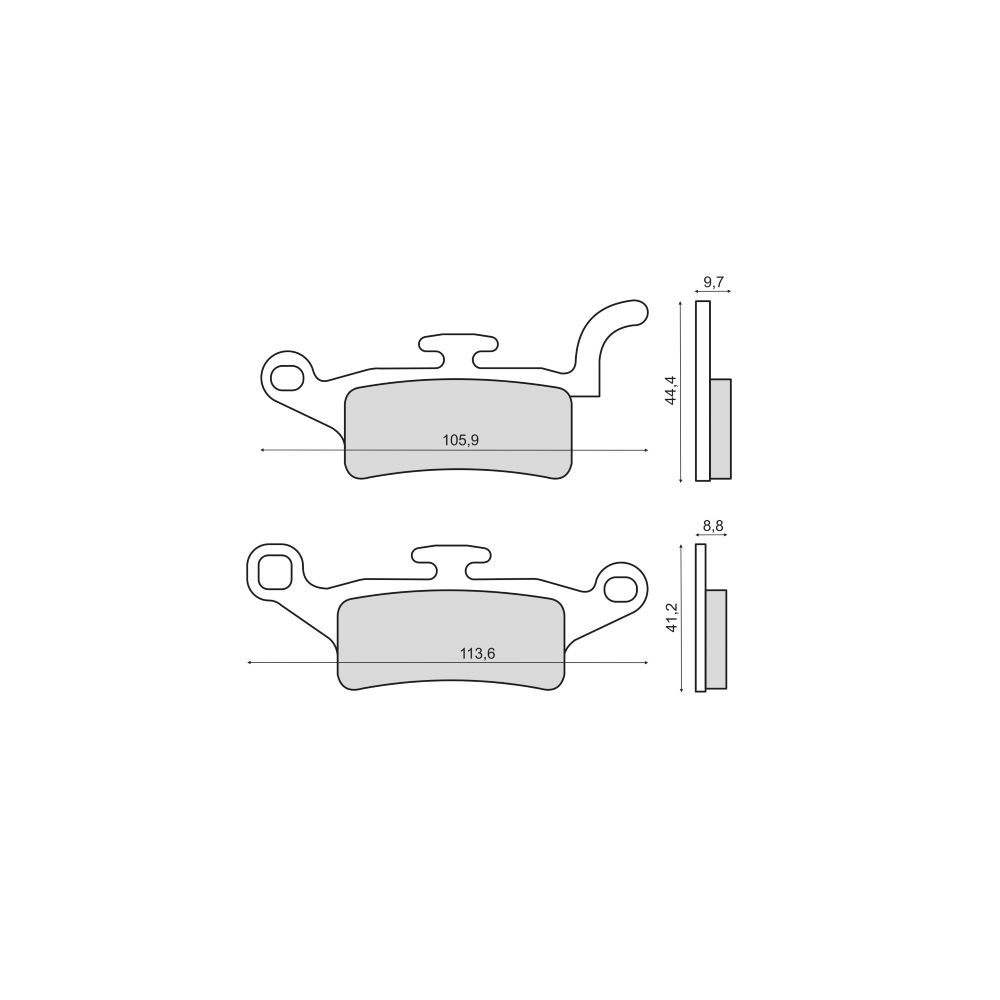 Plaquettes de Frein Organiques RMS Yamaha HW Xenter 125-150cc Plaquettes de frein RMS