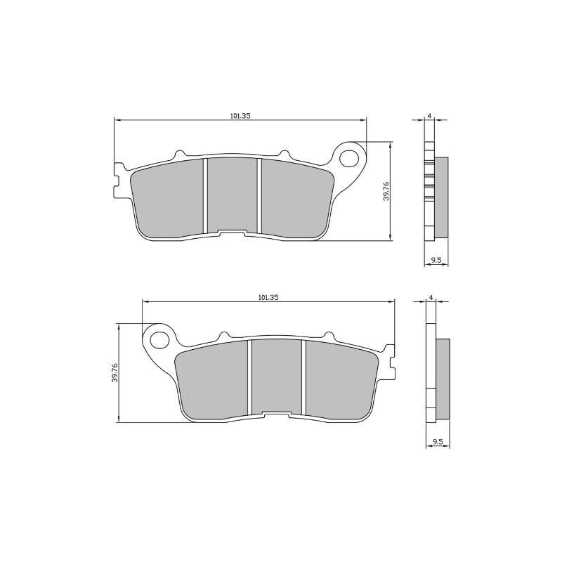 Sinter Sintered Brake Pads Honda Vfr 800 Brake Pads RMS