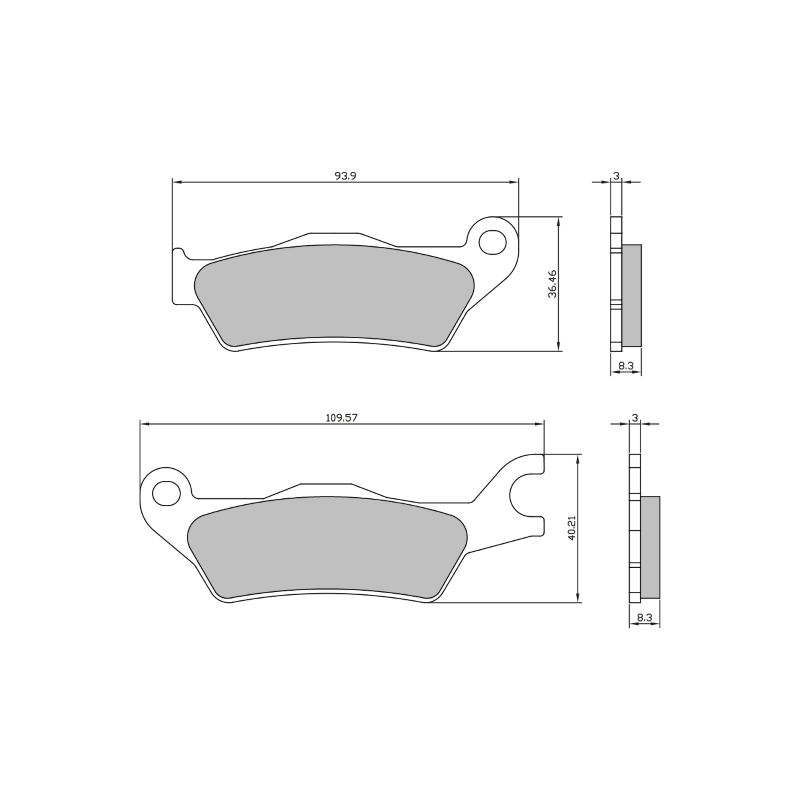  Organic Brake Pads Suzuki Gsx-R 125 Brake Pads RMS