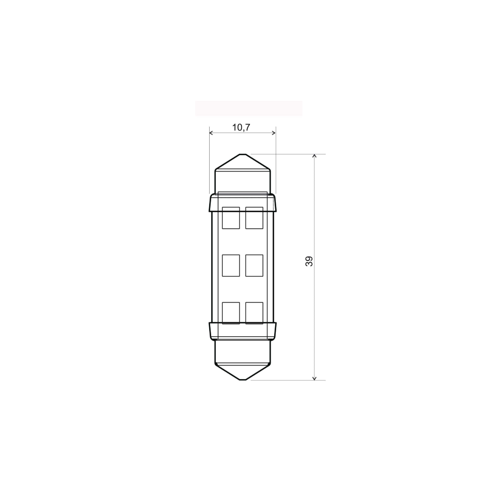 Coppia Led 12V Sv8.5 - Bianca