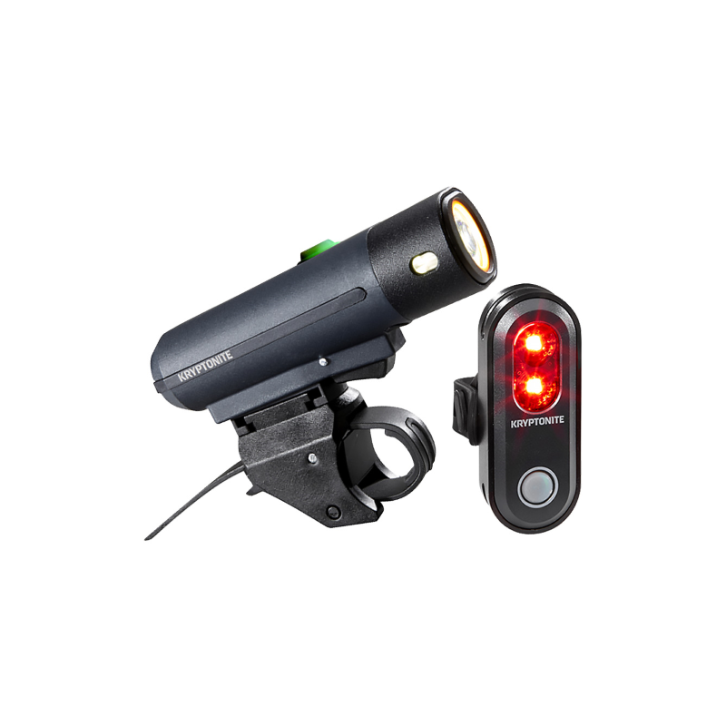 Kit Luci Street F-500 (500 Lumen) + Avenue R-45 - Nero Accessori Kryptonite