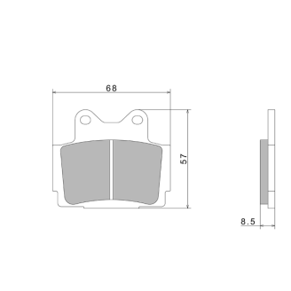 Pastiglie Freno Nissin A0090 Premium Semi-Metallic - 2P-209NS
