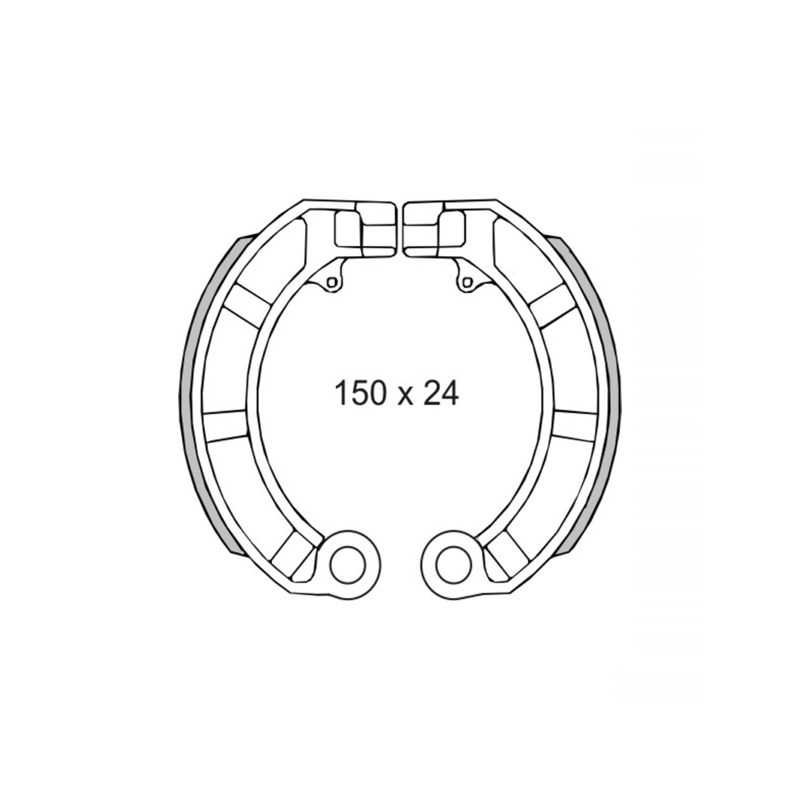 Coppia Ganasce Freno Posteriori Piaggio Vespa PX125-150-200E/PK50/150 Gl/Sprint Ganasce Freno RMS