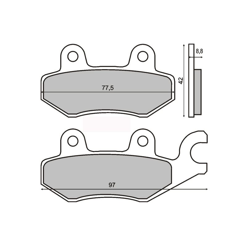 Sinter Pastillas Freno Sinter-Tech Kymco Dink 50cc Pastillas de freno RMS