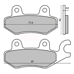 Sinter-Tech Brake Pads Kymco Dink 50cc Brake Pads RMS