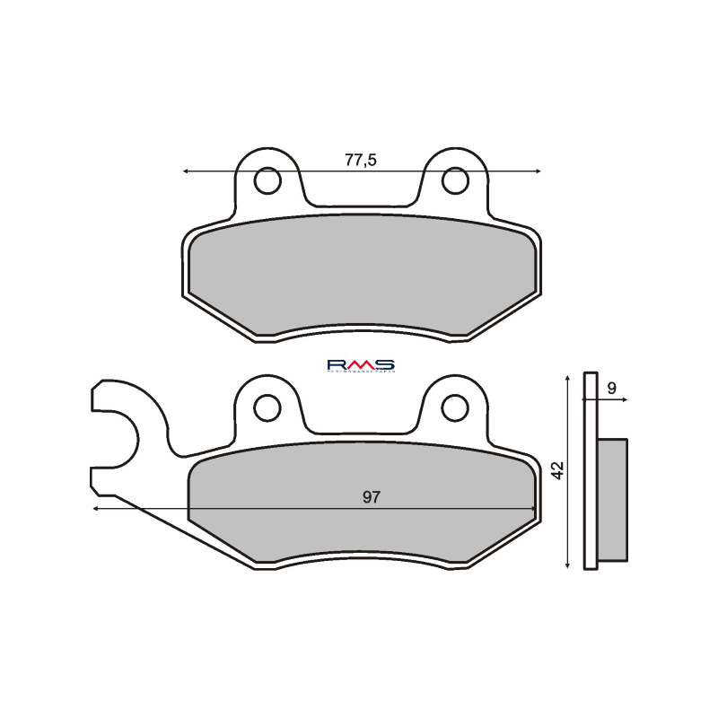  Organic Brake Pads Kymco Vitality 50cc Brake Pads RMS
