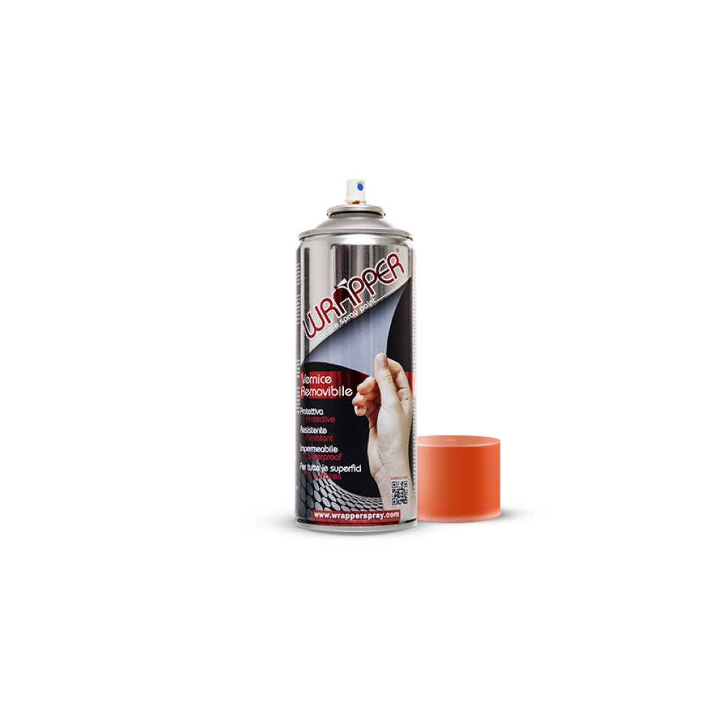 Bomboletta vernice rimovibile Wrapper Arancio Puro 400ml Wrapperspray