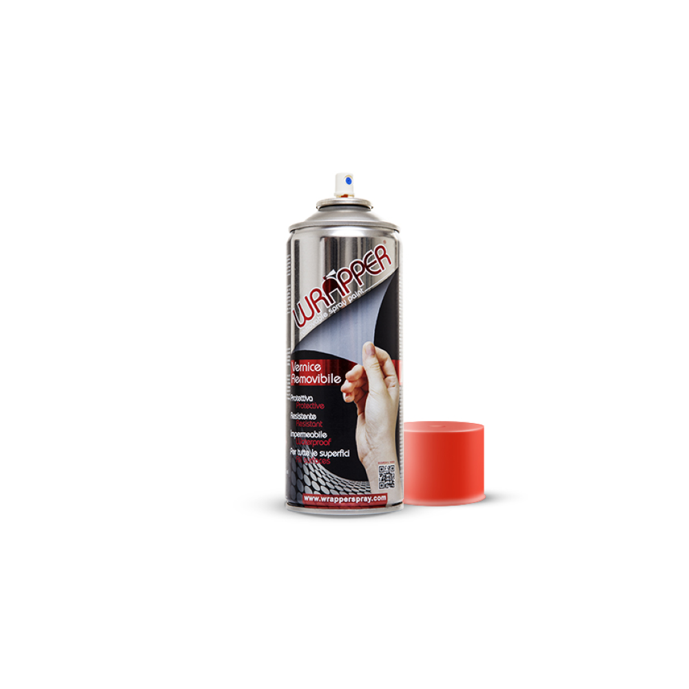 Bomboletta vernice rimovibile Wrapper Fluo Rosso 400ml Wrapperspray