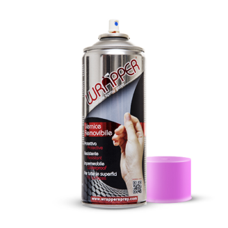 Bomboletta vernice rimovibile Wrapper Fluo Fuxia 400ml Wrapperspray